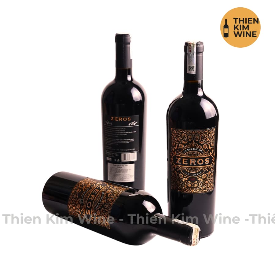 [Chính Hãng] - Rượu Vang Đỏ Ý Zeros Rượu Vang Đỏ Ý Wine Sangiovese - 750 ml (14,5%)