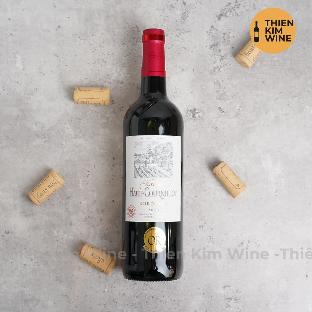 [Chính hãng] - Rượu Vang Đỏ Pháp Château Haut Cournillot Bordeaux AOC "Cabernet + Merlot" - 750ml (13%)