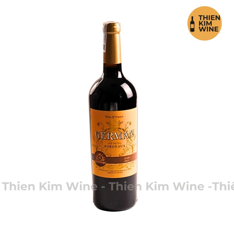 [Chính Hãng] - Rượu Vang Đỏ Pháp German Syrah - 750ml (13,5%)