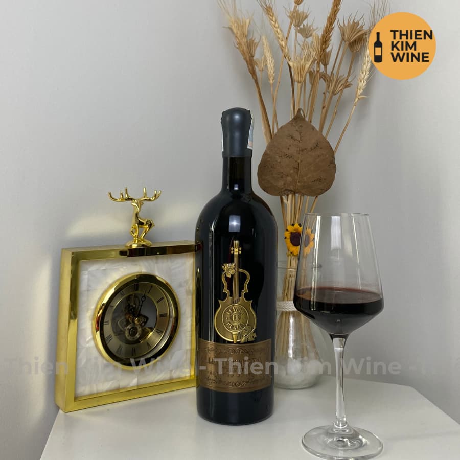 [Chính Hãng] - Rượu Vang Đỏ Ý cao cấp La Chitarra Wine (vang cây đàn) - 750ml (18%)
