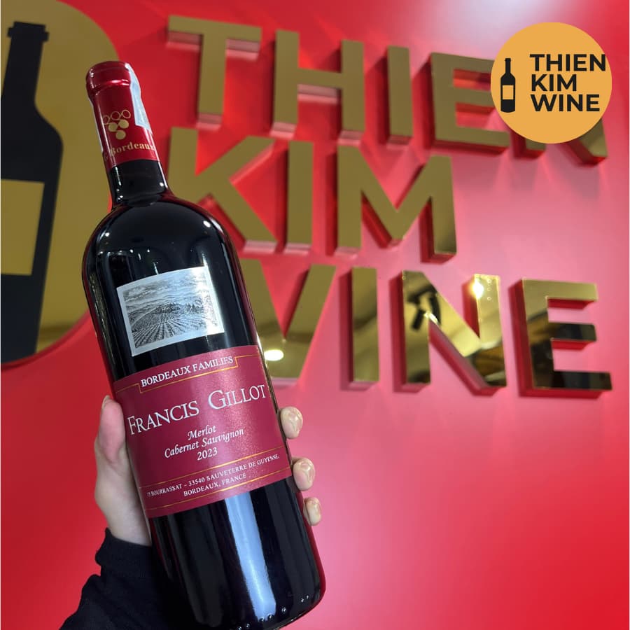 [Chính Hãng] - Rượu Vang Đỏ Pháp Francis Gillot Merlot Cabernet Sauvignon - 750ml (13,5%)