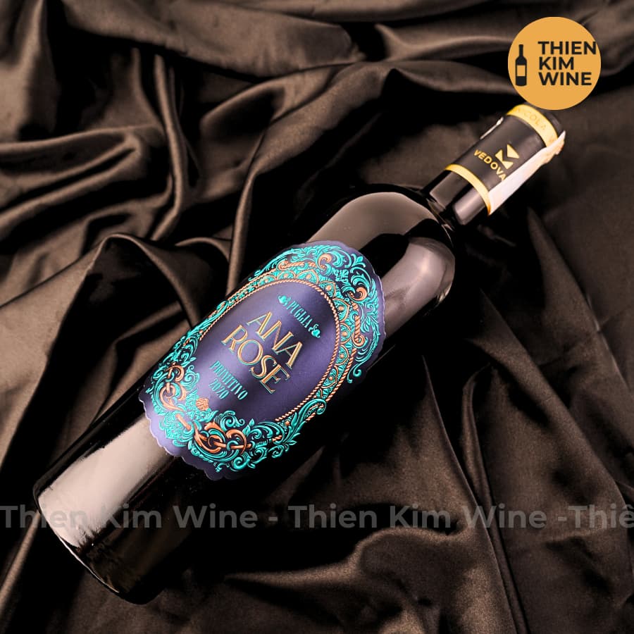 [Chính Hãng] - Rượu Vang Đỏ Ý ANA ROSE Primitivo Puglia - 750ml (16%) Kèm Hộp Quà Tặng VIP