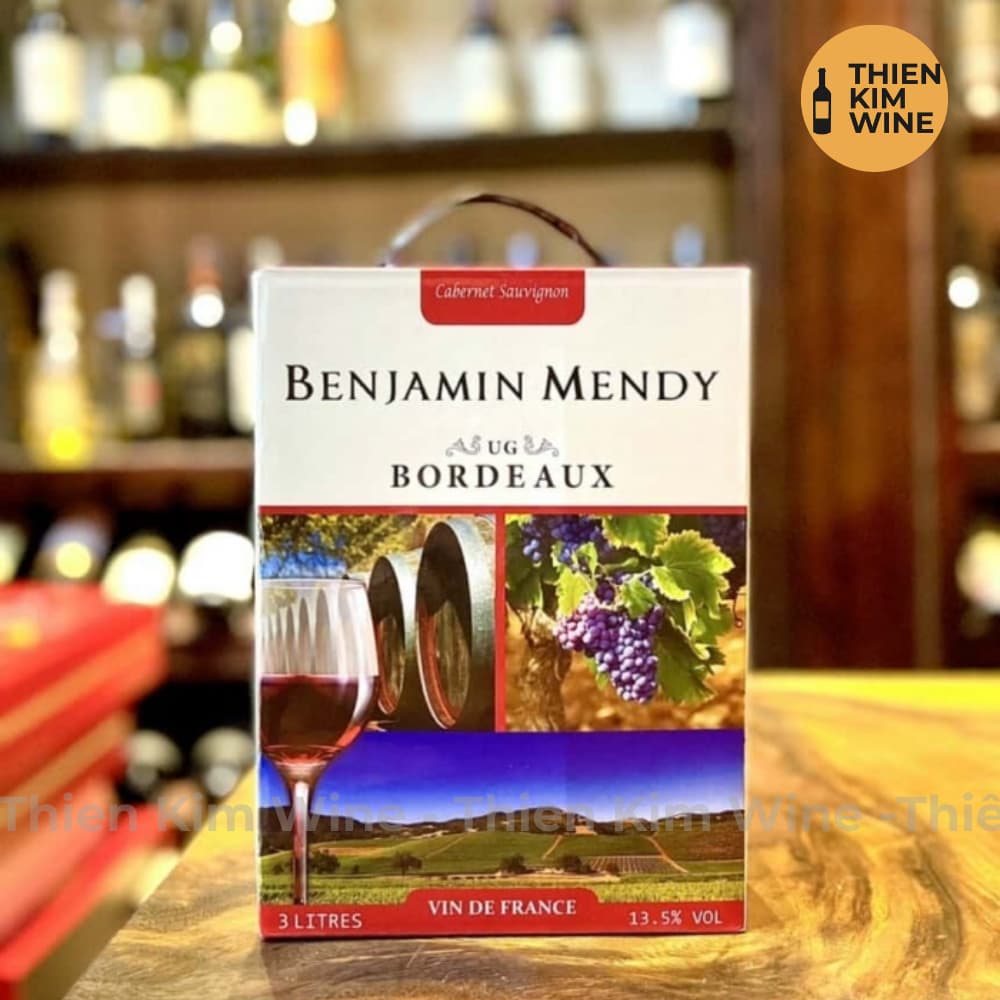 [Chính Hãng] - (Bịch 3 lít) Rượu Vang Đỏ Pháp Benjamin Mendy Cabernet Sauvignon - 13.5%