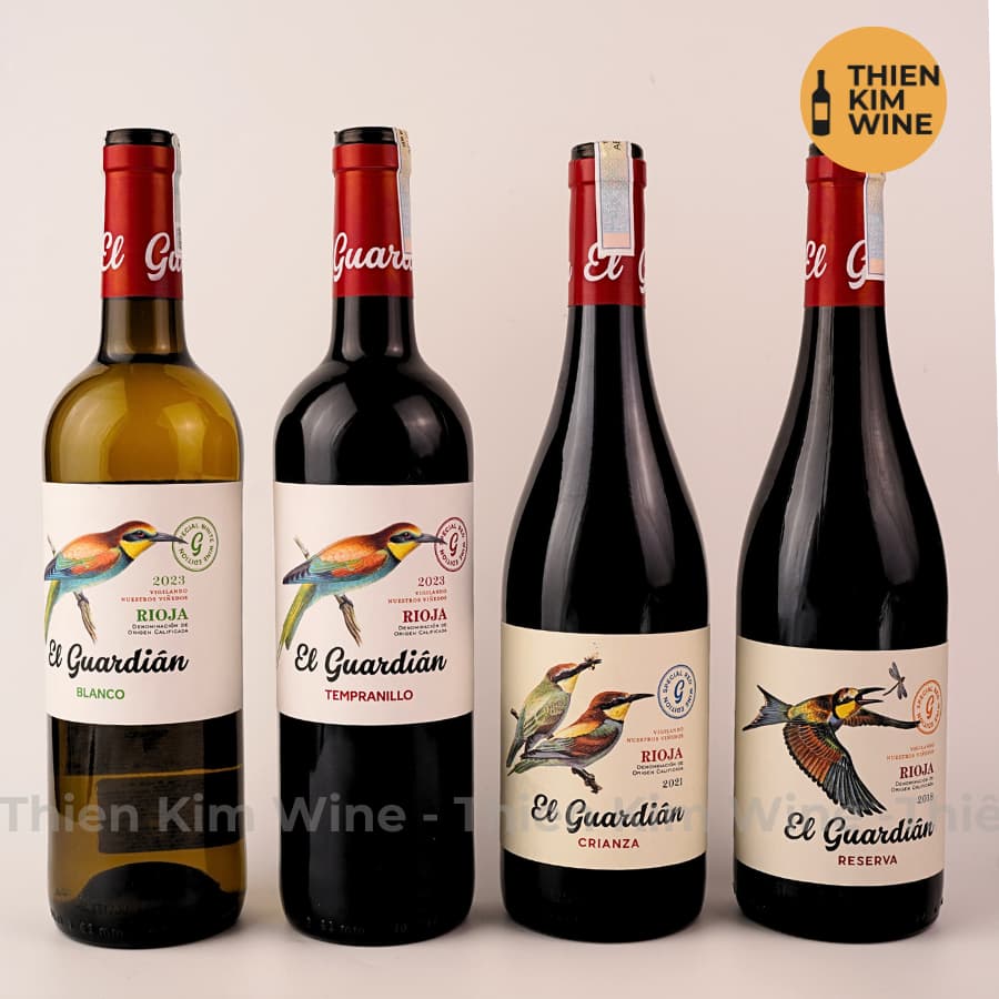 [Chính Hãng] -BST Rượu Vang Tây Ban Nha Cao Cấp EL Guardian DOCa Rioja - 750ml (12,5-13,5%)
