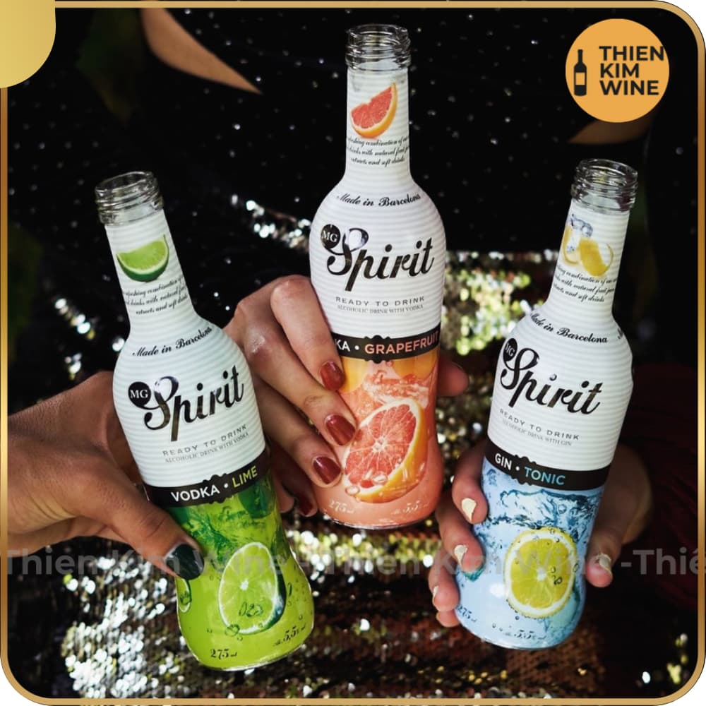 [Chính Hãng] - Rượu Cocktail Trái Cây Vodka MG Spirit 5,5% - Tây Ban Nha (275ml)