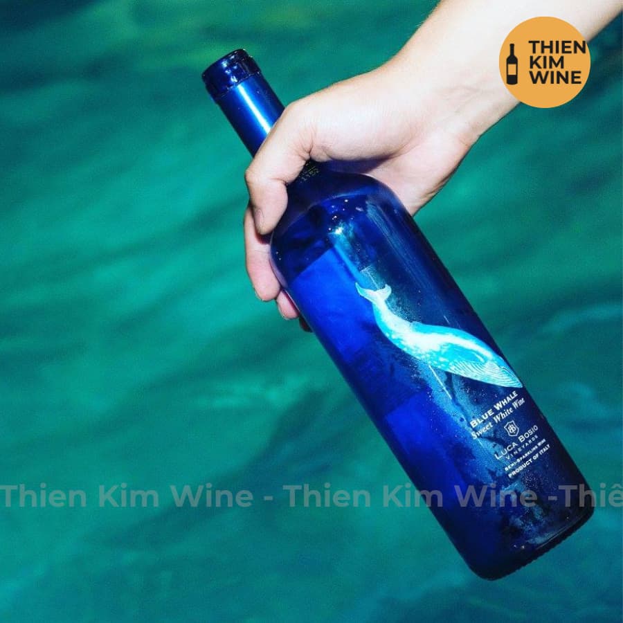 [Chính Hãng] - Rượu Vang Trắng Ngọt Ý BLUE WHALE Moscato Sweet White - 750ml (5.5%)