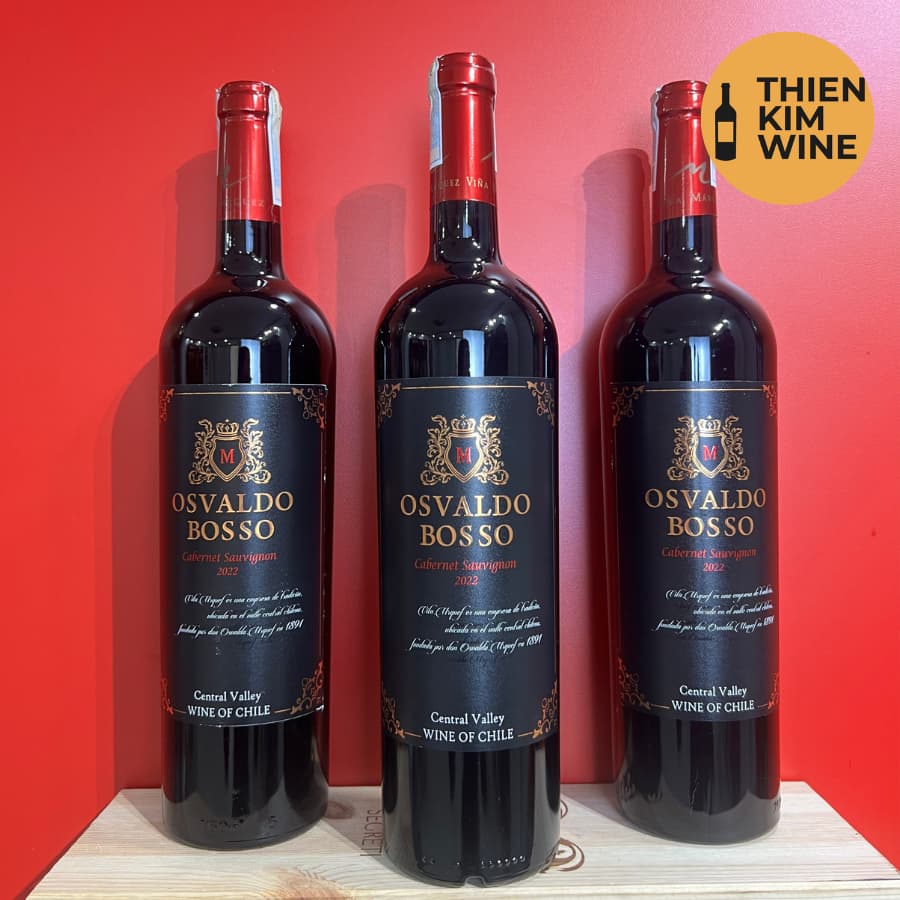 [Chính Hãng] - Rượu Vang Đỏ Chile Olvado Bosso Wine Cabernet Sauvignon - 750ml (13,5%)