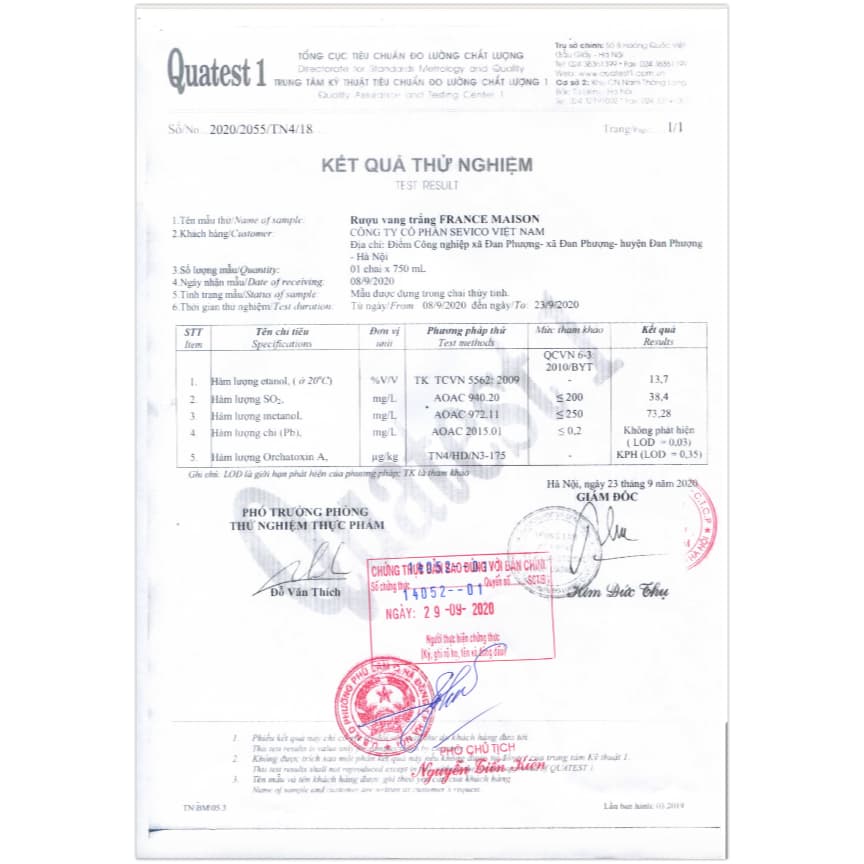 [Chính Hãng] - Rượu Vang Trắng Pháp France Maison Cabernet Sauvignon Blanc- 750ml (12,5%)