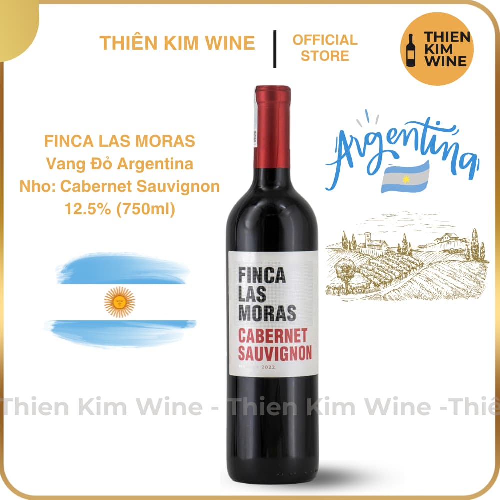 [Chính hãng] - Rượu Vang Đỏ Argentina FINCA LAS MORAS Cabernet Sauvignon - 750ml (12.5%)