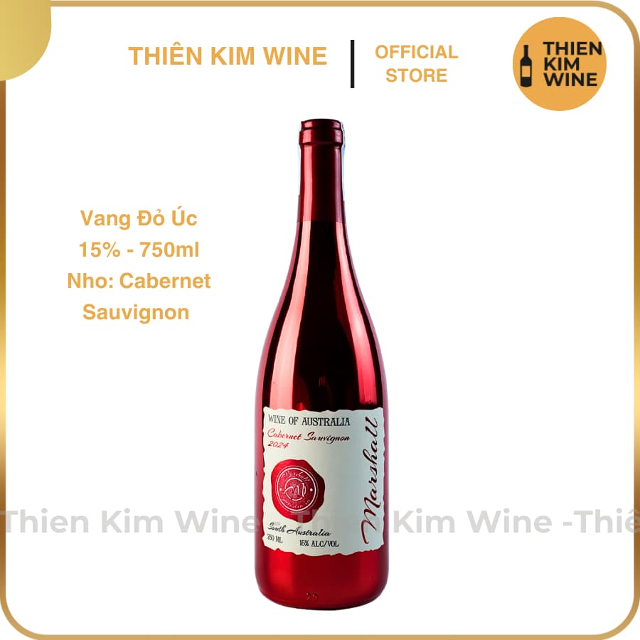 [Chính Hãng] - Rượu Vang Đỏ Úc Marshall Ruby Red Wine Cabernet Sauvignon - 750ml (15%)