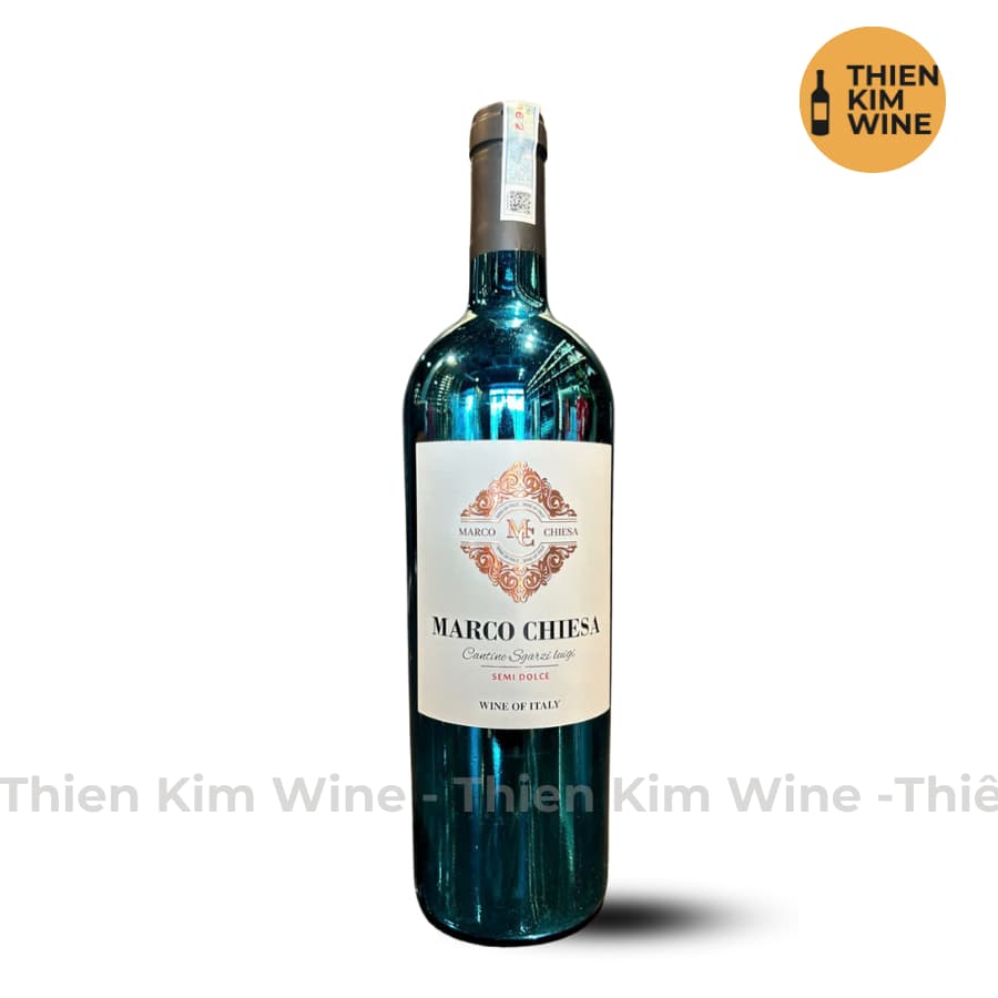 [Chính Hãng] - Rượu Vang Đỏ Ngọt Ý Marco Chiesa Semi Dolce - 750ml (10,5%)