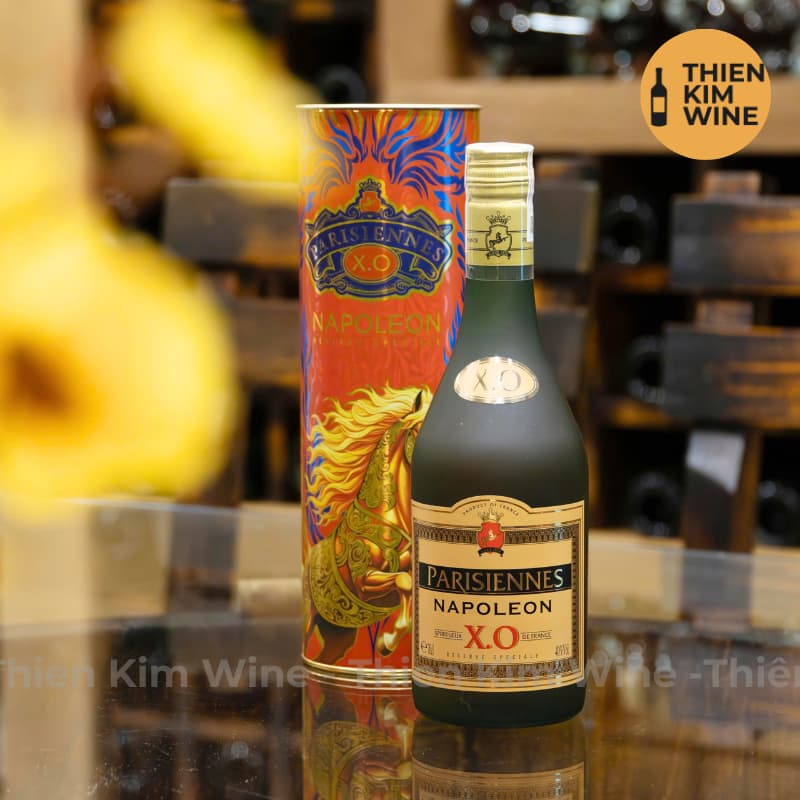 [Chính Hãng] - Rượu XO VIP Brandy Pháp (Tặng Hộp Ống) Parisiennes Napoleon 40% - 700ml