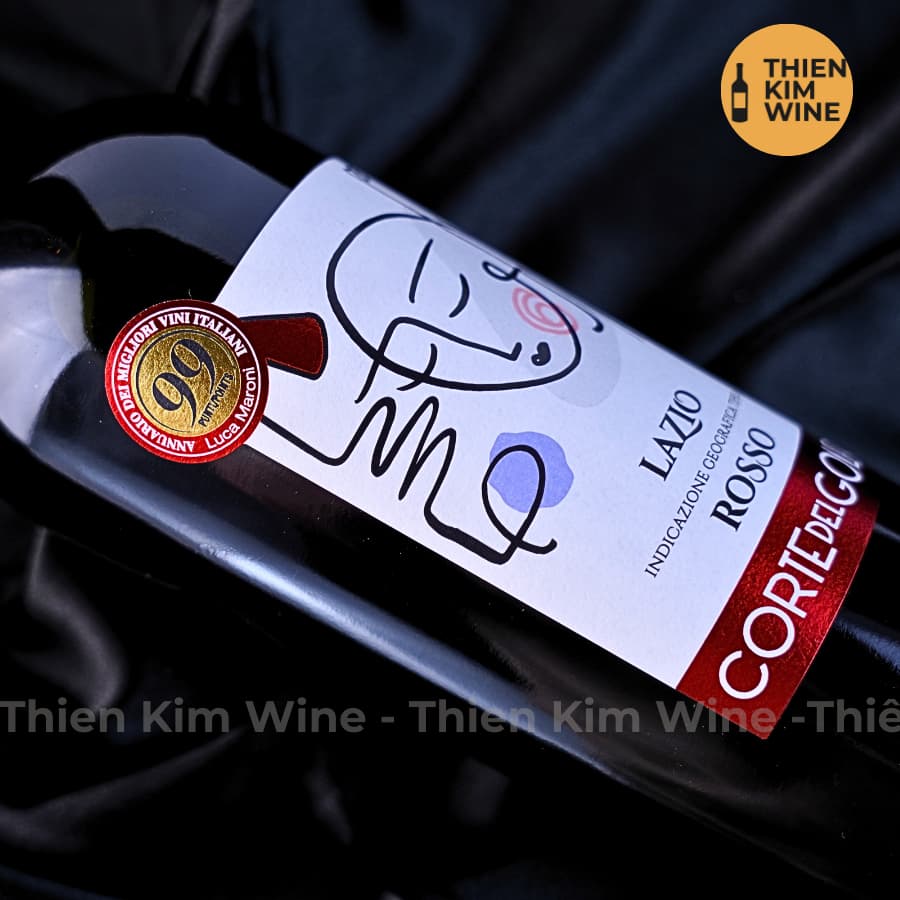 [Chính Hãng] - Rượu vang Lazio Corte Golfo Rosso Cao cấp 99/100 Point Phân hạng IGT - 750ml (14,5%)