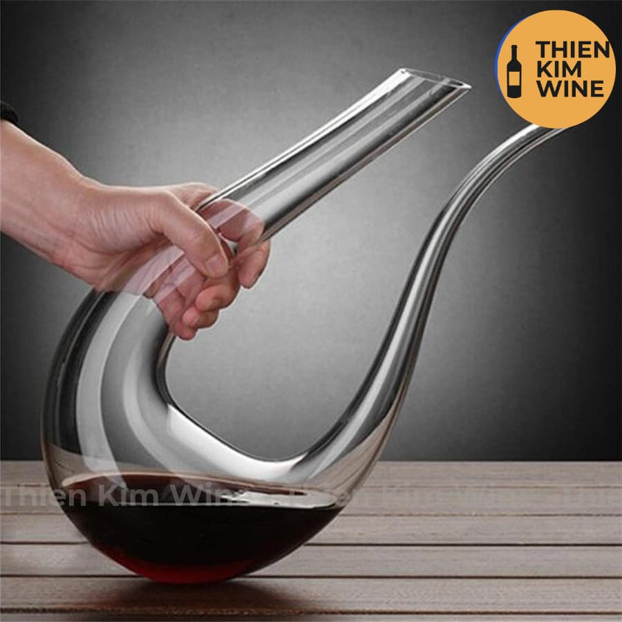 Decanter Bình rót rượu vang Xoay 360 độ (Thủy tinh pha lê sang trọng) - 1200ml