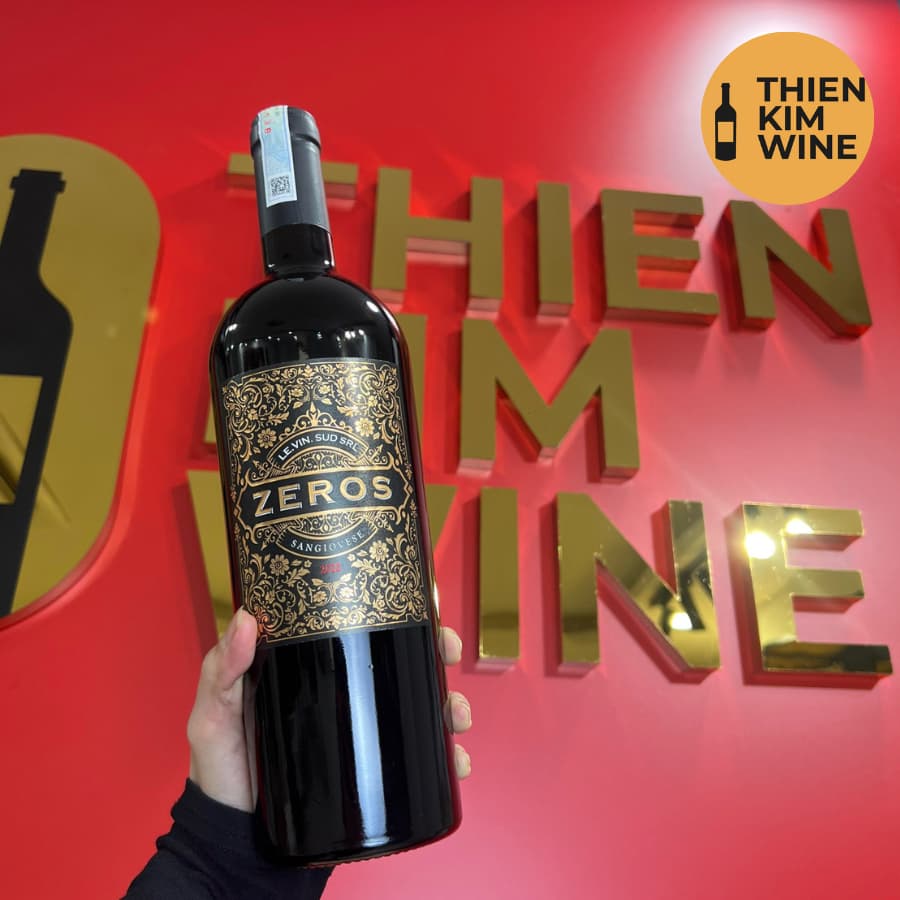 [Chính Hãng] - Rượu Vang Đỏ Ý Zeros Rượu Vang Đỏ Ý Wine Sangiovese - 750 ml (14,5%)