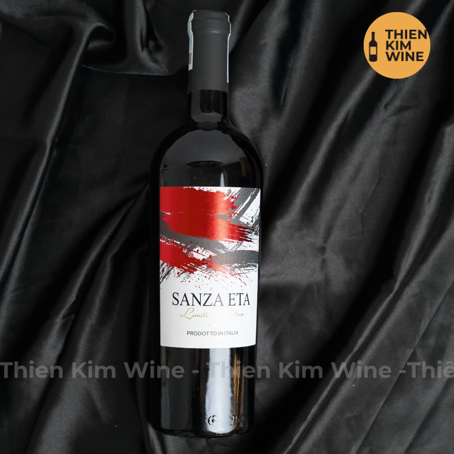 [Chính Hãng] - Rượu Vang Đỏ Ý Sanza Eta Limited Edition Vino Rosso - 750ml (15%) Chai To