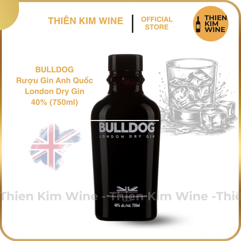 [Chính hãng] - Rượu Gin Anh Quốc Bulldog London Dry Gin - 750ml (40%)
