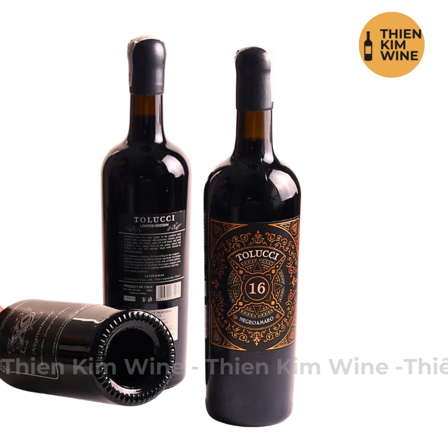 [Chính Hãng] - Rượu Vang Đỏ Ý Tolucci 16 Negroamaro Puglia - 750ml (16%)