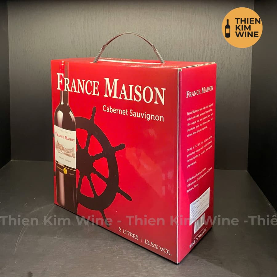 [Chính Hãng] - (Vang Bịch) Rượu Vang Đỏ Pháp France Maison Cabernet Sauvignon - (Bịch 3Lit/5Lit)