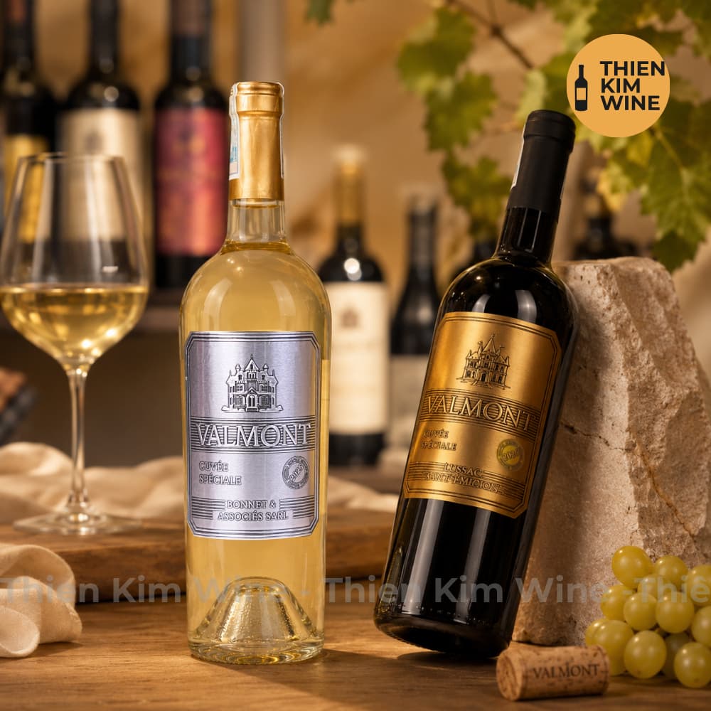 [Chính hãng] - Rượu Vang Trắng Pháp Cao Cấp VALMONT Cuvée Spéciale Bonnet&Associes Sarl (Phiên Bản Bạc Silver) 750ml 12%