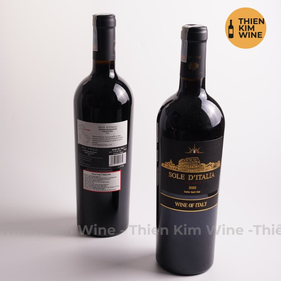 [Chính Hãng] - Rượu Vang Đỏ Ngọt Ý Sole D'Italia Semi - 750ml (10,5%)