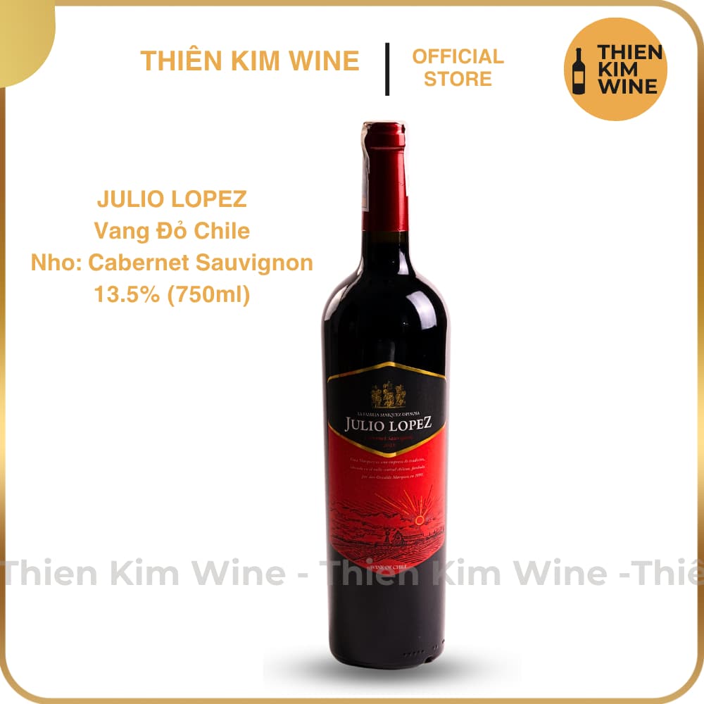 [Chính Hãng] - Rượu Vang Đỏ Chile Julio Lopez Cabernet Sauvignon - 750ml (13,5%)