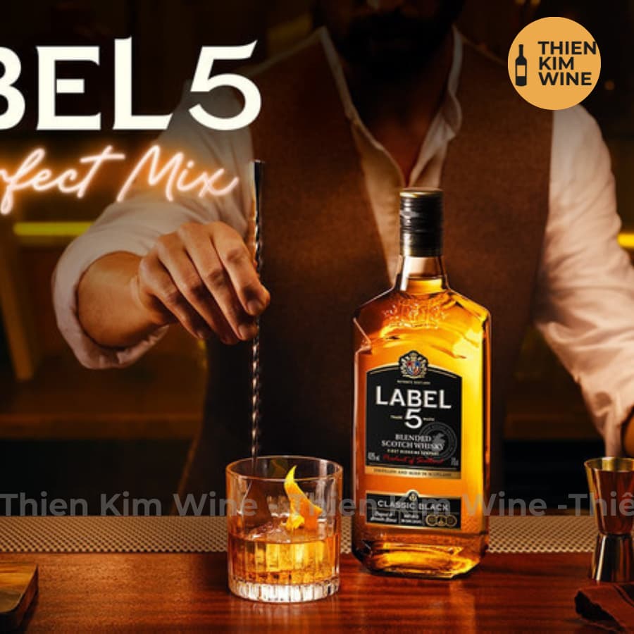 [Chính Hãng] - Rượu Whisky Scotch Label 5 - Chai Mini 200ml (40%)