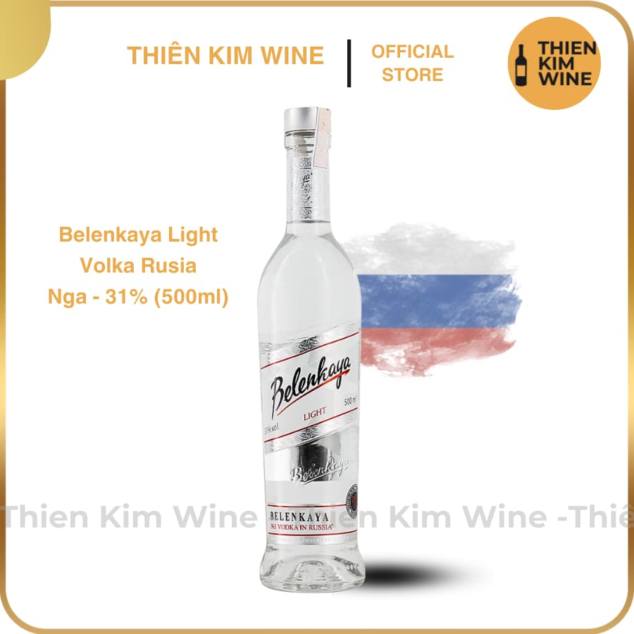 [Chính Hãng] - Rượu Vodka Nga (Russia) Belenkaya Light - 500ml (31%)