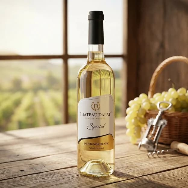 Rượu vang Đà Lạt Sauvignon Blanc 750ml