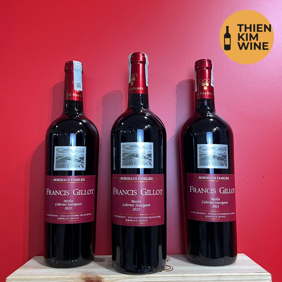 [Chính Hãng] - Rượu Vang Đỏ Pháp Francis Gillot Merlot Cabernet Sauvignon - 750ml (13,5%)
