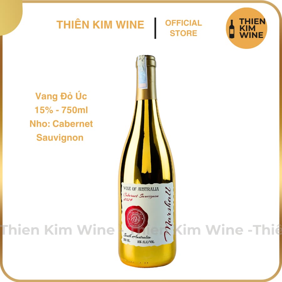 [Chính Hãng] - Rượu Vang Đỏ Úc Marshall Topaz Gold Wine Cabernet Sauvignon - 750ml (15%)