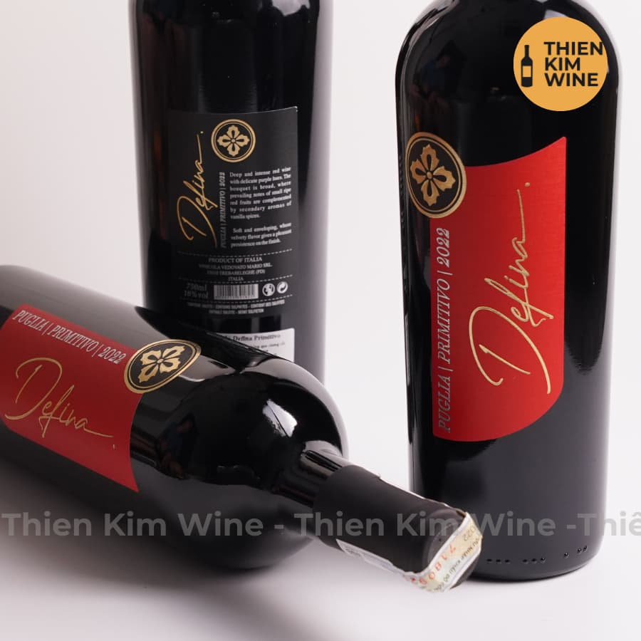[Chính Hãng] - Rượu Vang Đỏ Ý Defina Wine Primitivo - 750ml (16%)