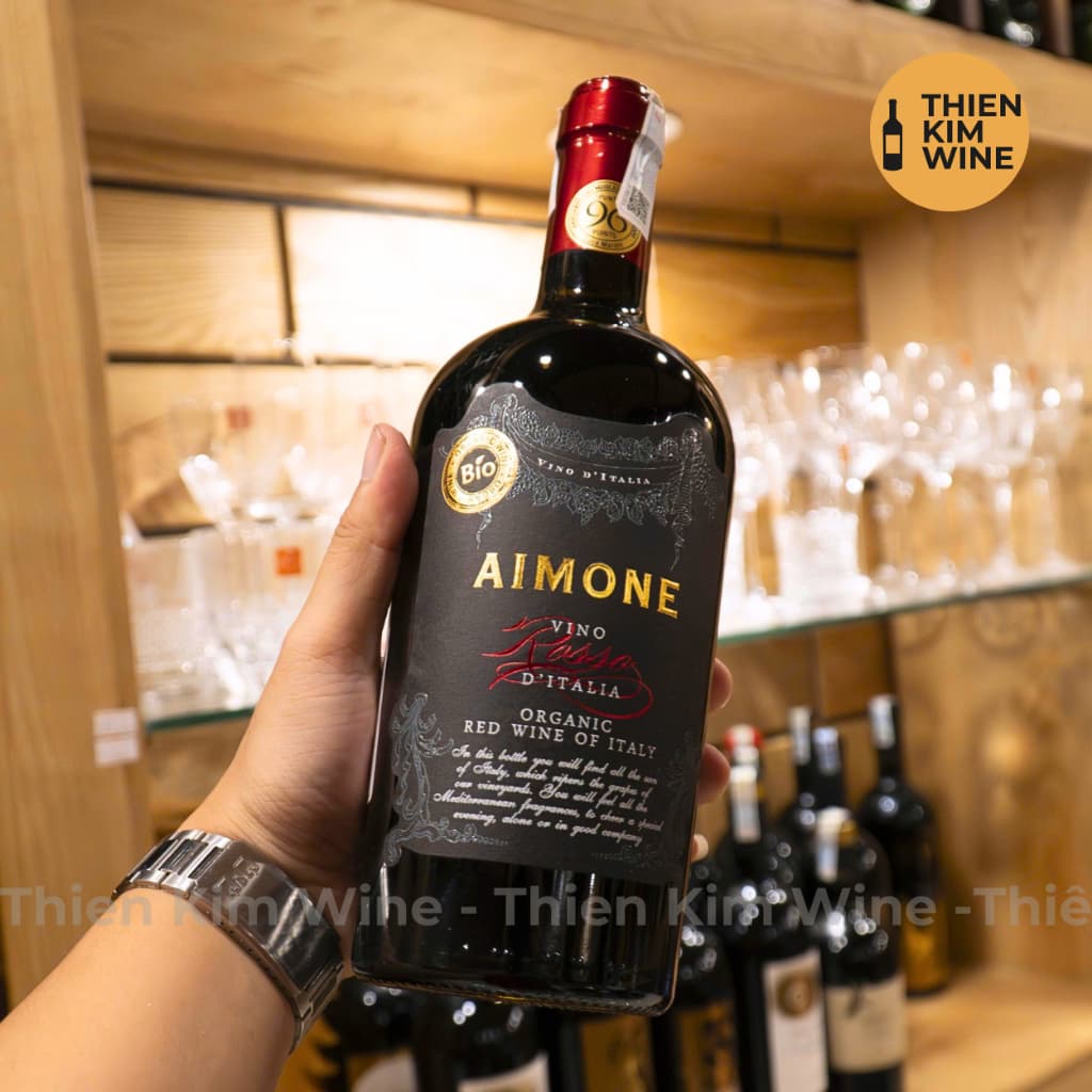 [Chính hãng] - Rượu Vang Đỏ Ý Aimone Vino Rosso Bio (Phiên Bản Chai Lùn Limited) - 750ml (14%)