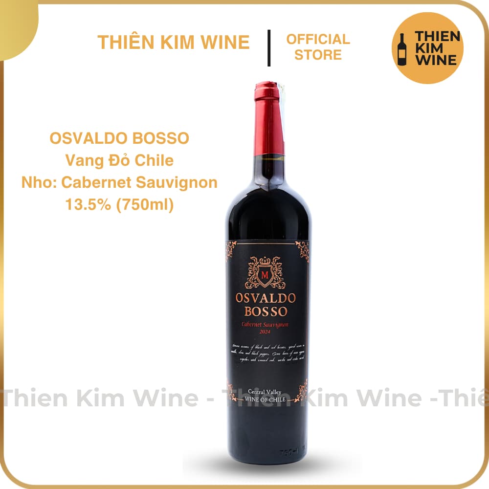 [Chính Hãng] - Rượu Vang Đỏ Chile Olvado Bosso Wine Cabernet Sauvignon - 750ml (13,5%)