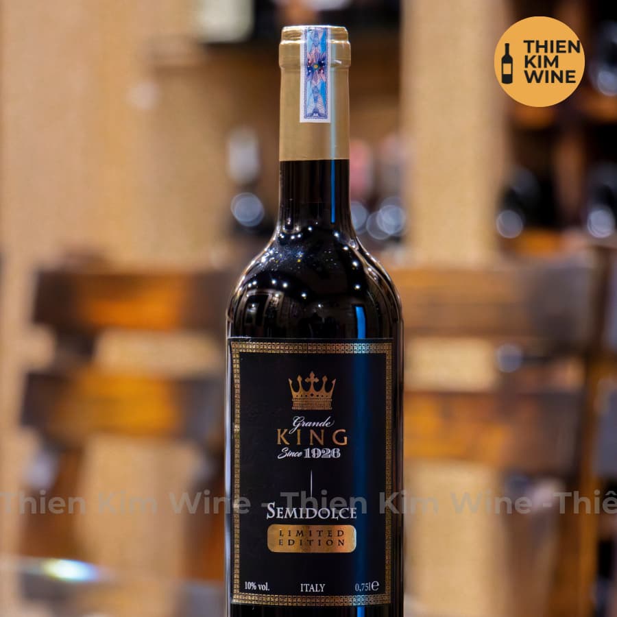 [Chính Hãng] - Rượu Vang Ý Ngọt KING Rosso Semidolce - 750ml (10,5%)