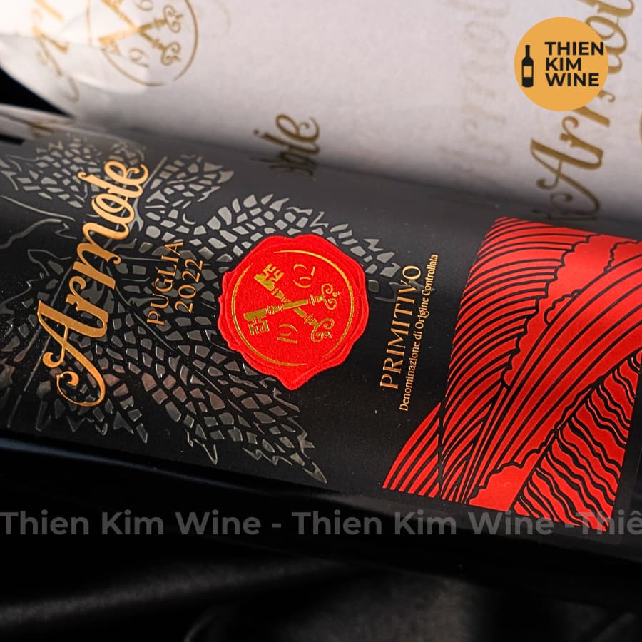 [Chính Hãng] - Rượu Vang Đỏ Ý Cao Cấp ARMOLE Primitivo 750 ml (16%) Thiên Kim Wine
