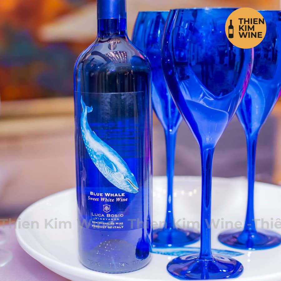 [Chính Hãng] - Rượu Vang Trắng Ngọt Ý BLUE WHALE Moscato Sweet White - 750ml (5.5%)