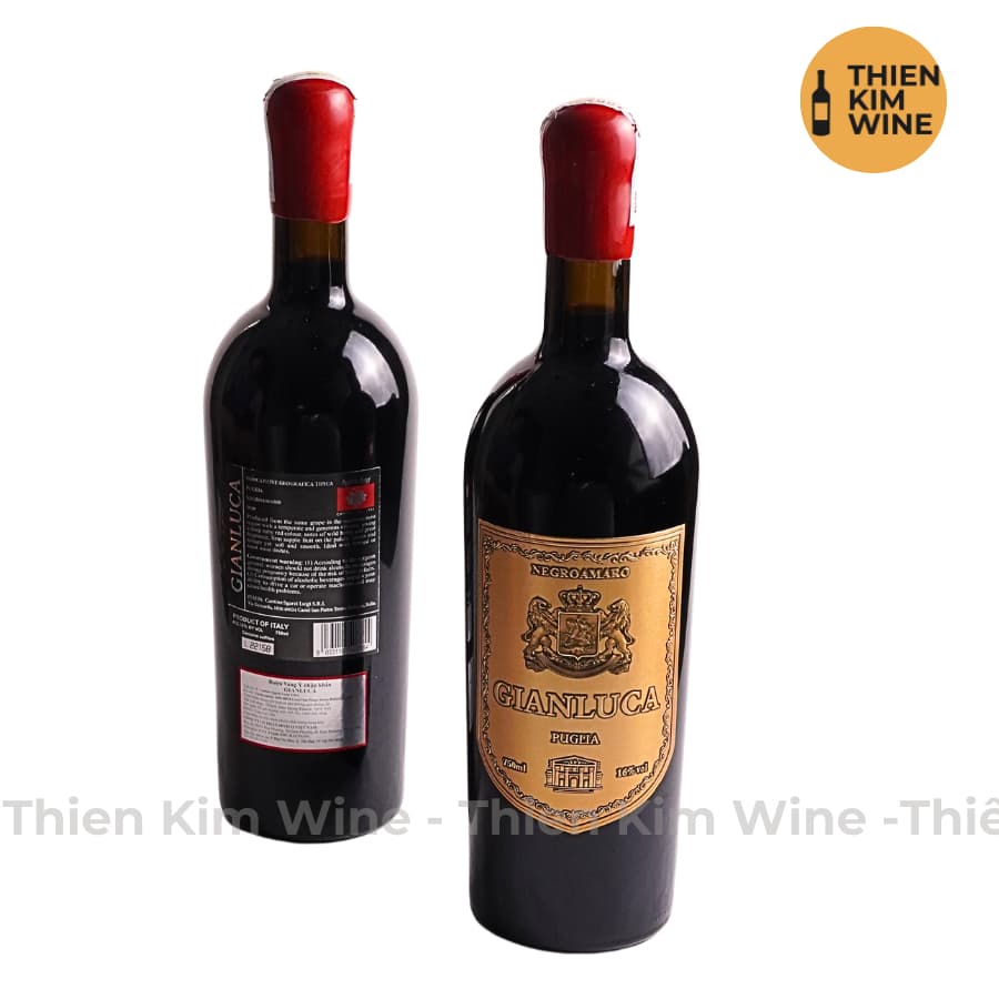 [Chính Hãng] - Rượu Vang Đỏ Ý GIANLUCA Negroamaro Wine Puglia - 750ml (16%)