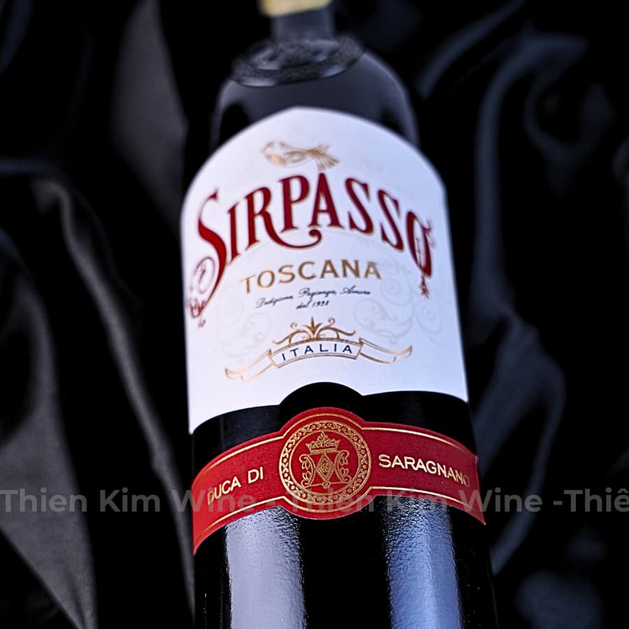 [Chính Hãng] - Rượu Vang Ý SirPasso Duca di Saragnano Blend Puglia Cao cấp 98/100 Point - 750ml (14%)