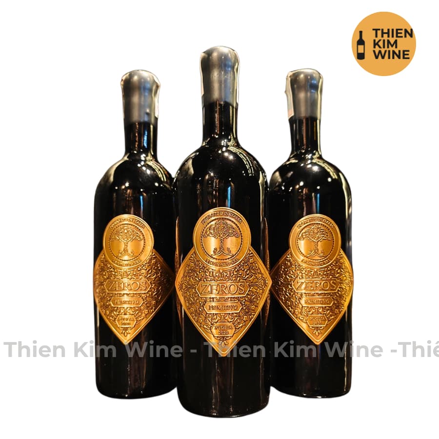 [Chính Hãng] - Rượu Vang Đỏ Ý Zeros Wine Primitivo - 750ml (17%)