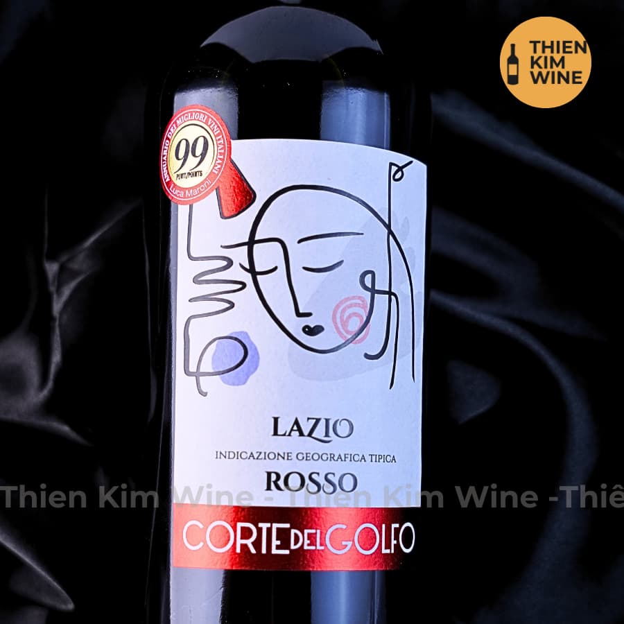 [Chính Hãng] - Rượu vang Lazio Corte Golfo Rosso Cao cấp 99/100 Point Phân hạng IGT - 750ml (14,5%)