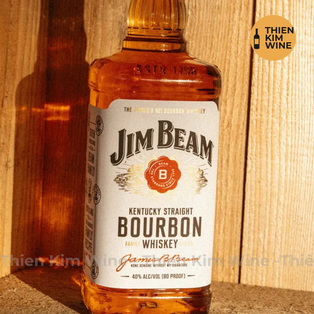 [Chính Hãng] - Rượu Bourbon Whisky Mỹ Jim Beam Kentucky Straight - 700ml (40%) Hàng Chính Ngạch Công Ty