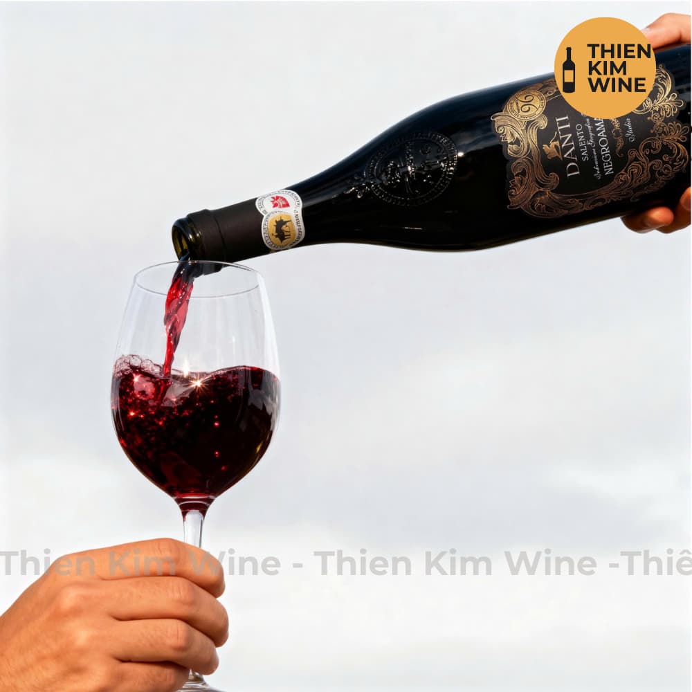 [Chính Hãng] - Rượu Vang Đỏ Ý Danti Negroamaro 96/100 Điểm - 750ml (14,5%)