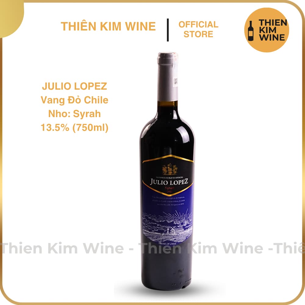 [Chính Hãng] - Rượu Vang Đỏ Chile Julio Lopez Syrah - 750ml (13,5%)
