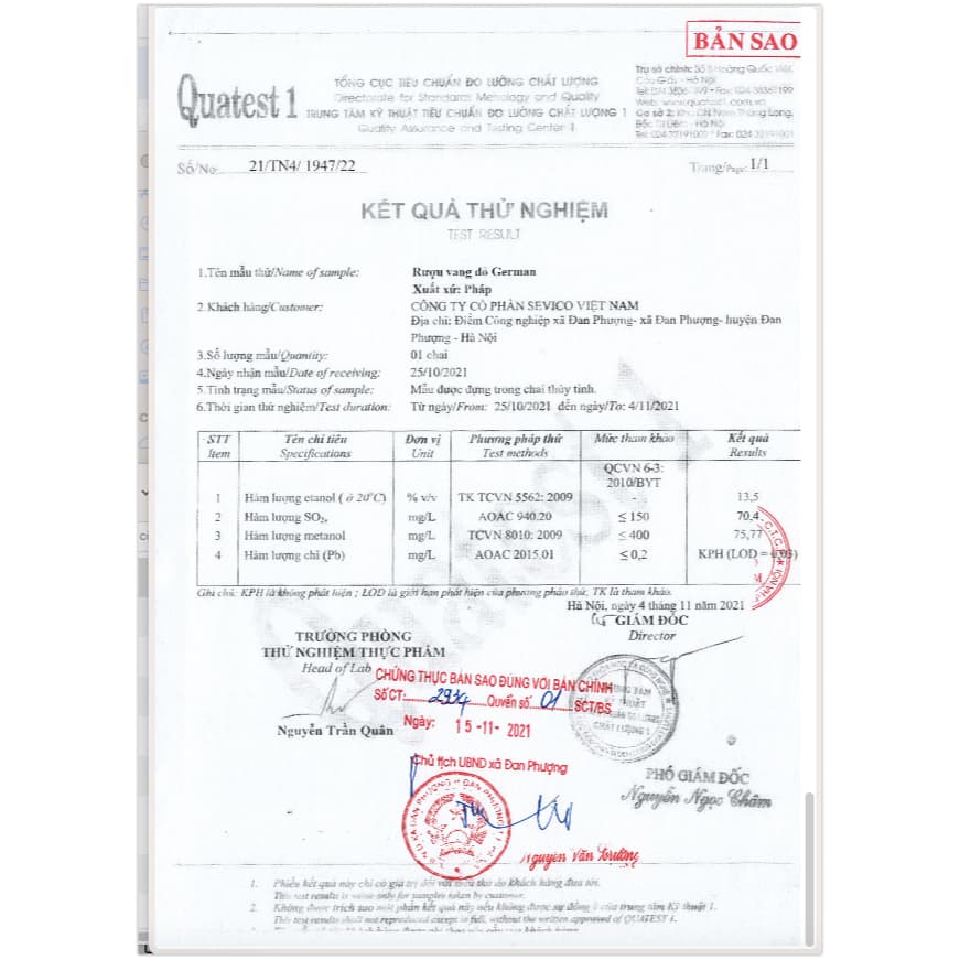 [Chính Hãng] - Rượu Vang Đỏ Pháp German Syrah - 750ml (13,5%)