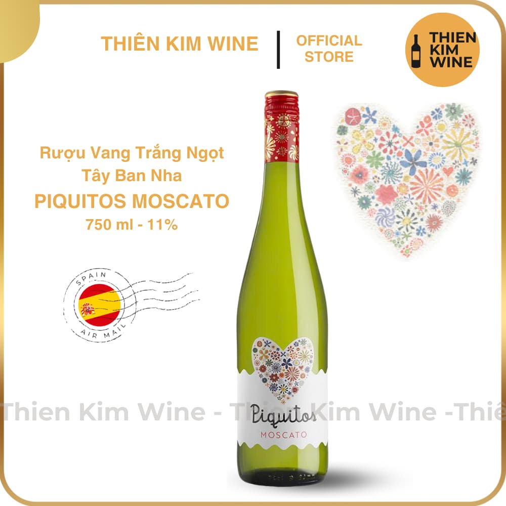 [Chính Hãng] - Rượu Vang Trắng Ngọt Tây Ban Nha Piquitos Moscato - 750ml (11%)