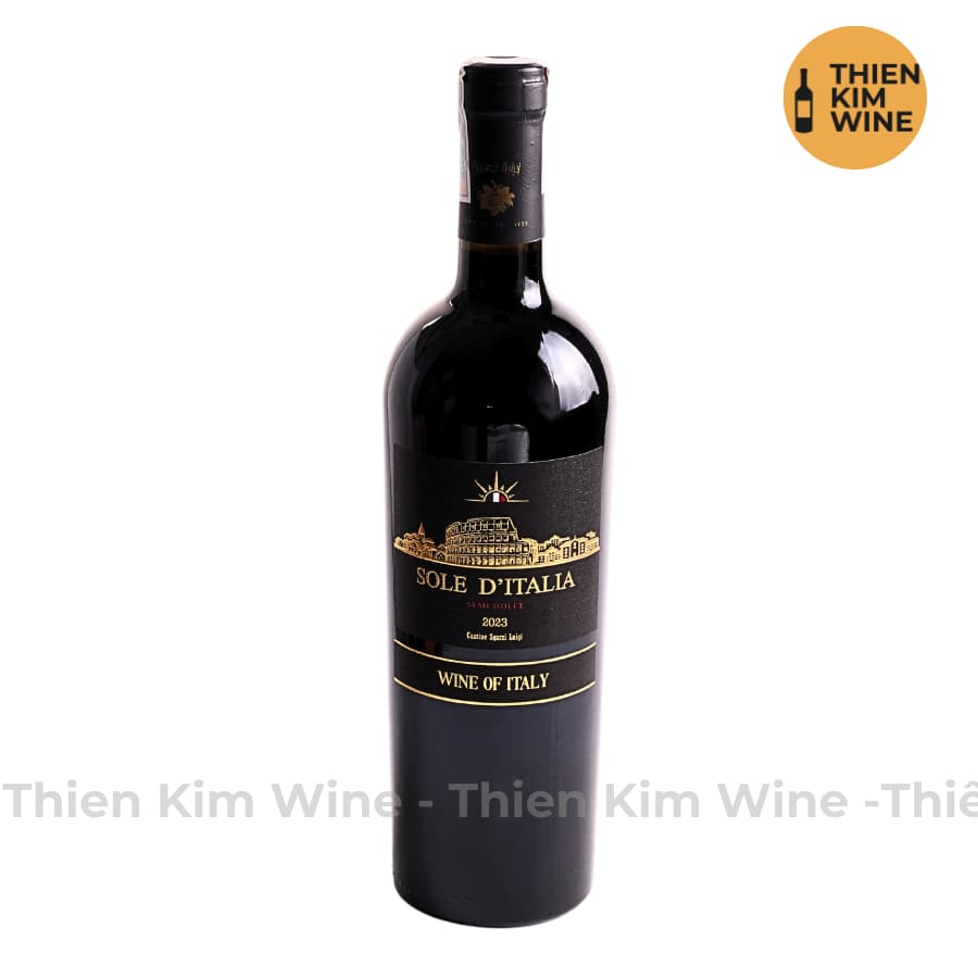 [Chính Hãng] - Rượu Vang Đỏ Ngọt Ý Sole D'Italia Semi - 750ml (10,5%)