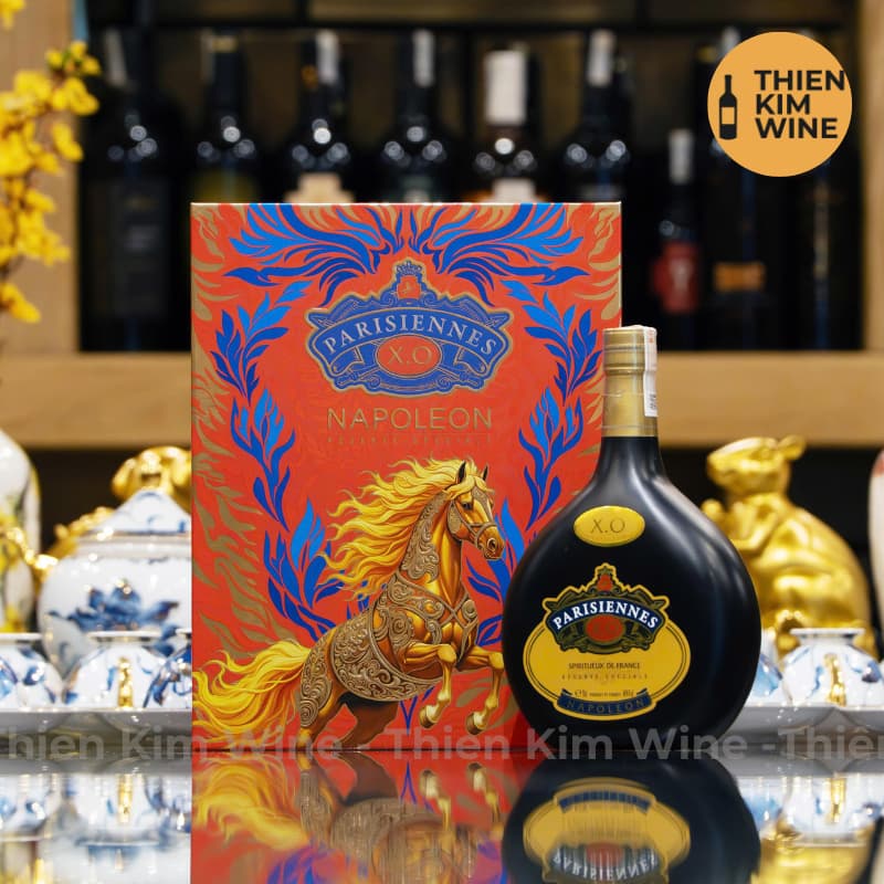 [Chính Hãng] - Hộp Quà Tặng VIP Rượu XO Brandy Pháp Parisiennes - 700ml (Full Set)