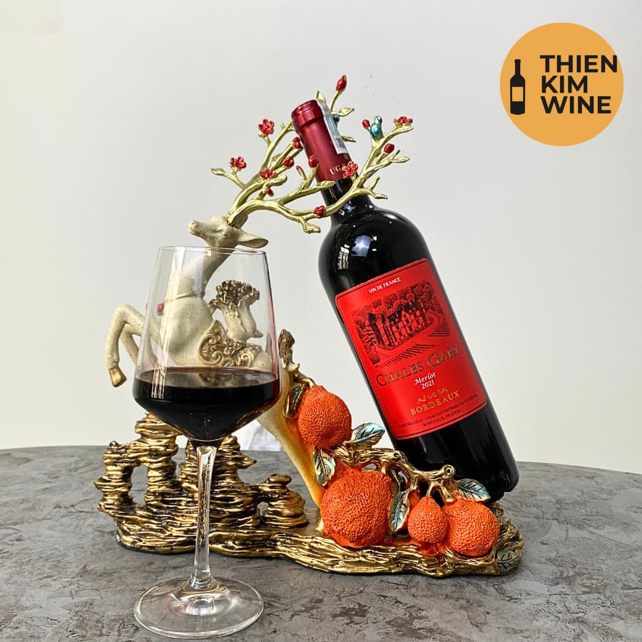 [Chính Hãng] - Rượu Vang Đỏ Pháp Chales Gary Wine Merlot - 750ml (13,5%)
