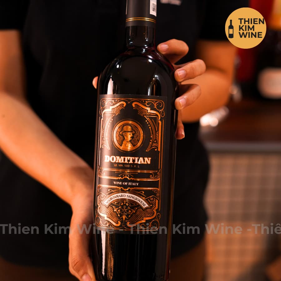 [Chính Hãng] - Rượu Vang Đỏ Ý DOMITIAN Negroamaro Wine Puglia - 750ml (14.5%)